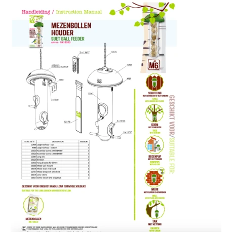 Mangeoire Lona M6 - Vert 2 Mangeoire Lona M6 - Vert - Afbeelding 2
