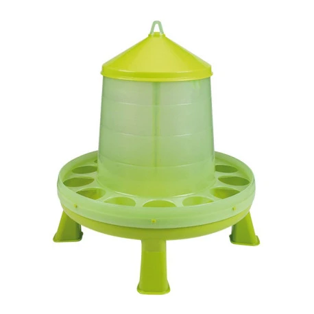 Mangeoire Trémie Sur Pieds Pour Volailles 4kg - Vert - Gaun 1 Mangeoire Trémie Sur Pieds Pour Volailles 4kg - Vert - Gaun