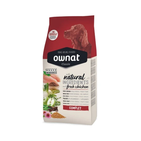 OWNAT Classic Complet Pour Chien Adulte Au Poulet 20kg 1 OWNAT Classic Complet Pour Chien Adulte Au Poulet 20kg