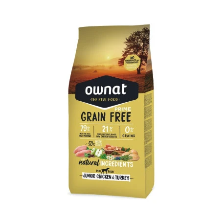 OWNAT PRIME Grain Free Junior Sans Céréales Au Poulet & Dinde Pour Chiot 3kg 1 OWNAT PRIME Grain Free Junior Sans Céréales Au Poulet & Dinde Pour Chiot 3kg